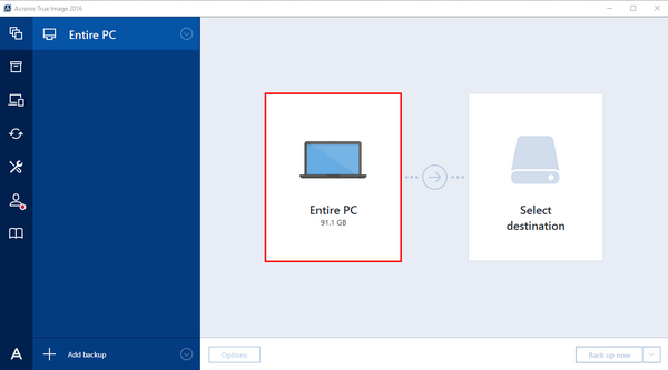 acronis true image not detecting domain network