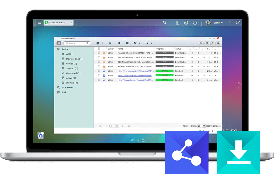 Download Station Allows Group Sharing