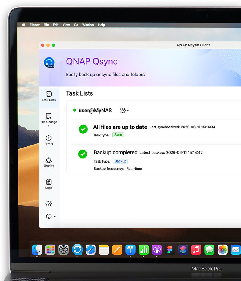 Qsync Backup Task UI Mockup