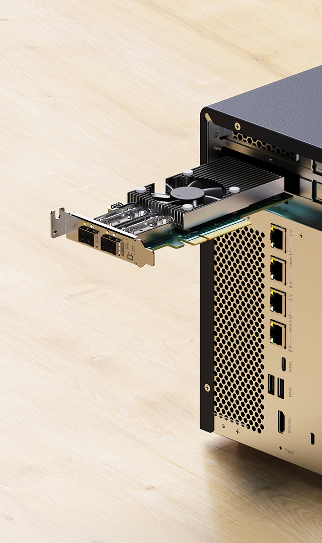 25GbE SmartNIC and rear high-speed network ports